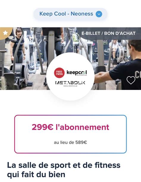 keep cool engagement|Abonnement salle de sport 